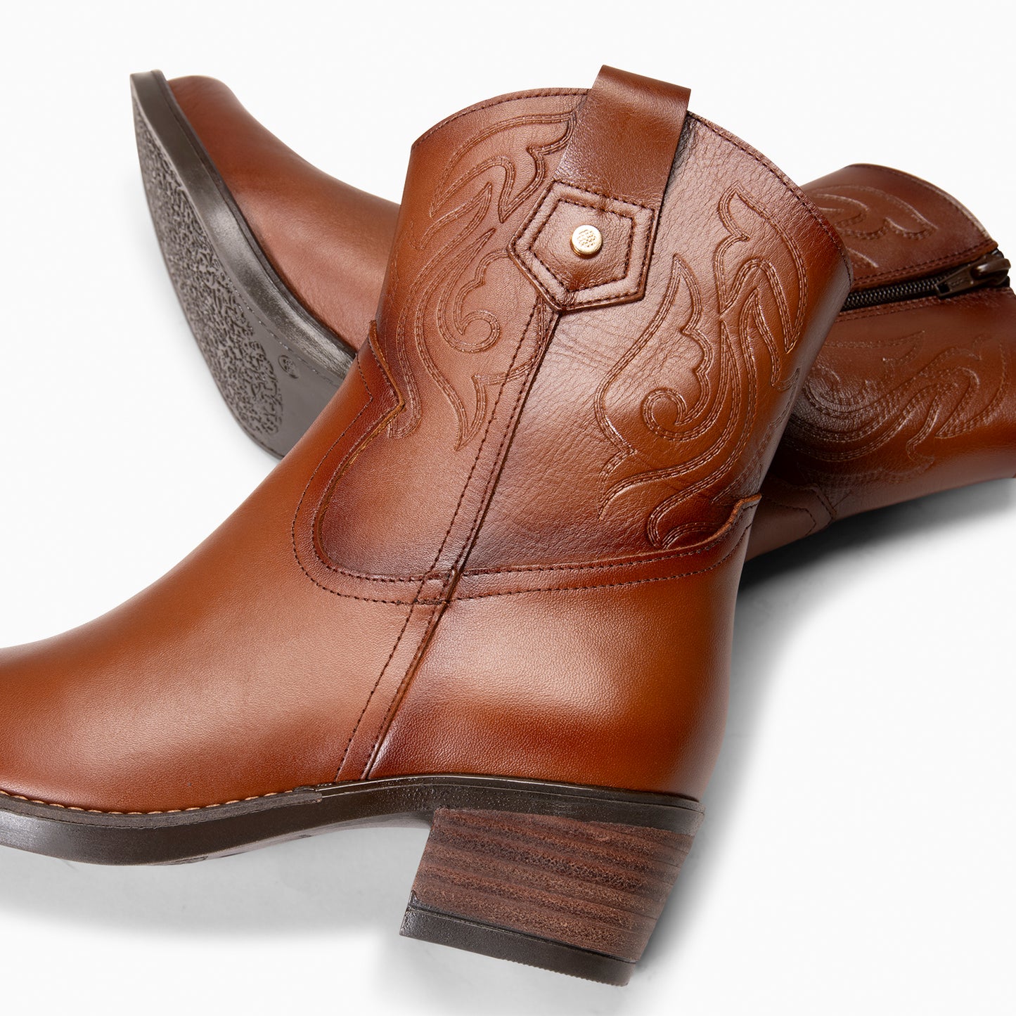 CRYRUS - Botines cowboy MARRON