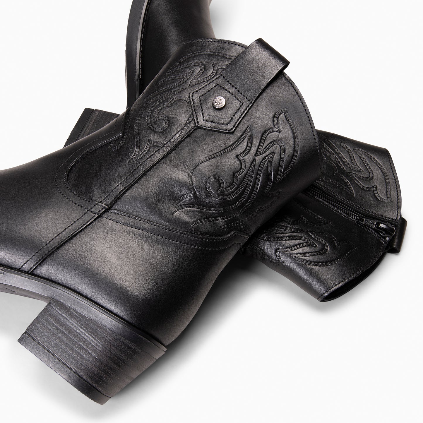 CRYRUS - Botines cowboy NEGRO
