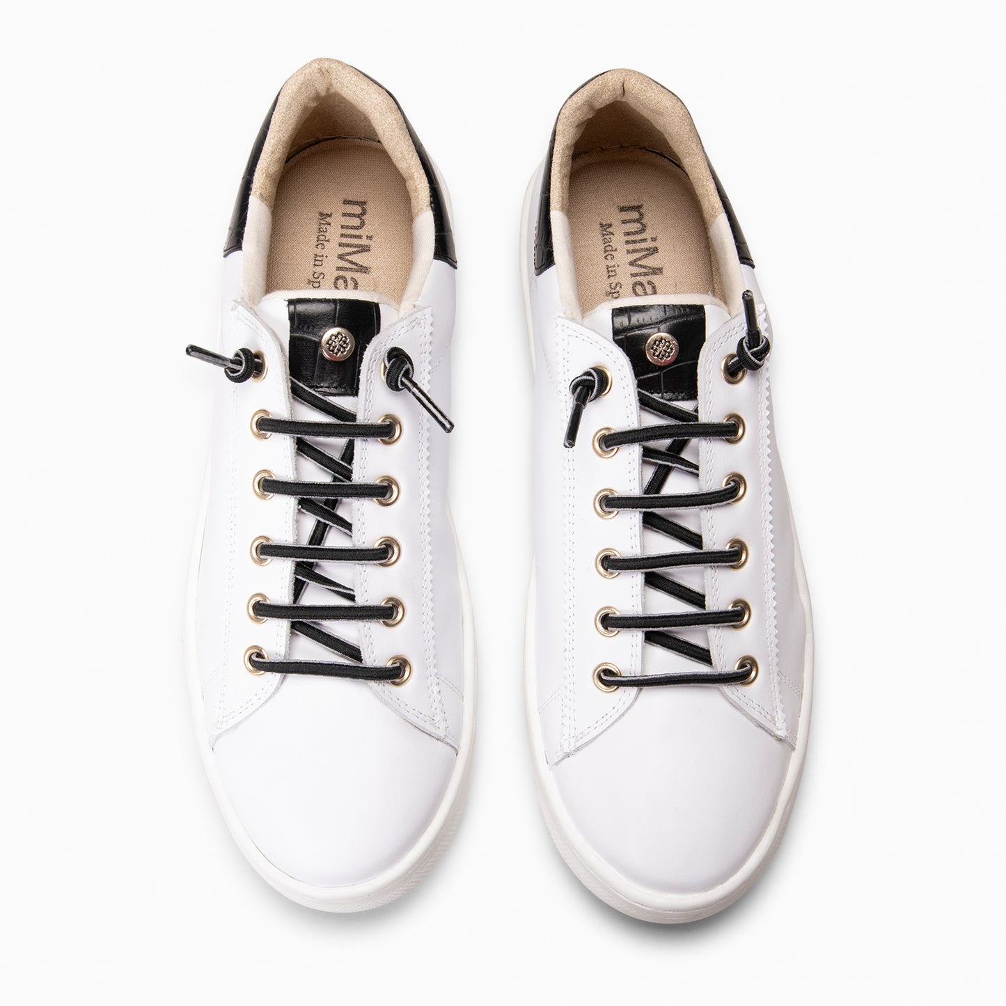 NANTES - Zapatillas Elegantes BLANCO NEGRO