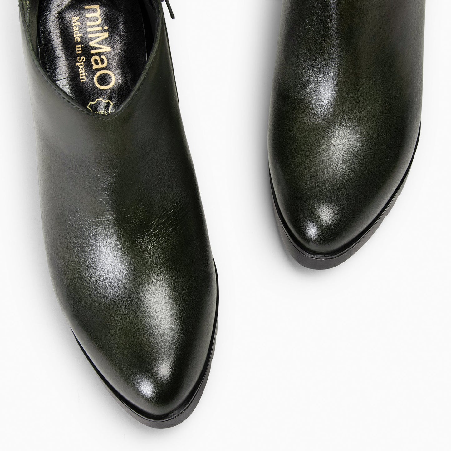 CLASSIC - Botines de mujer con tacón VERDE