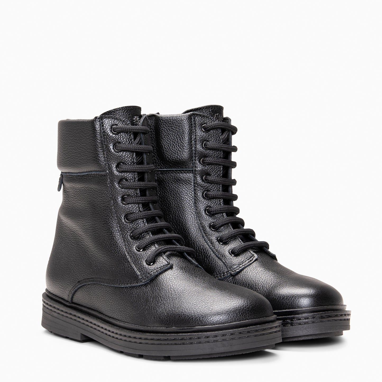 ALFA - Botines con cordones NEGRO