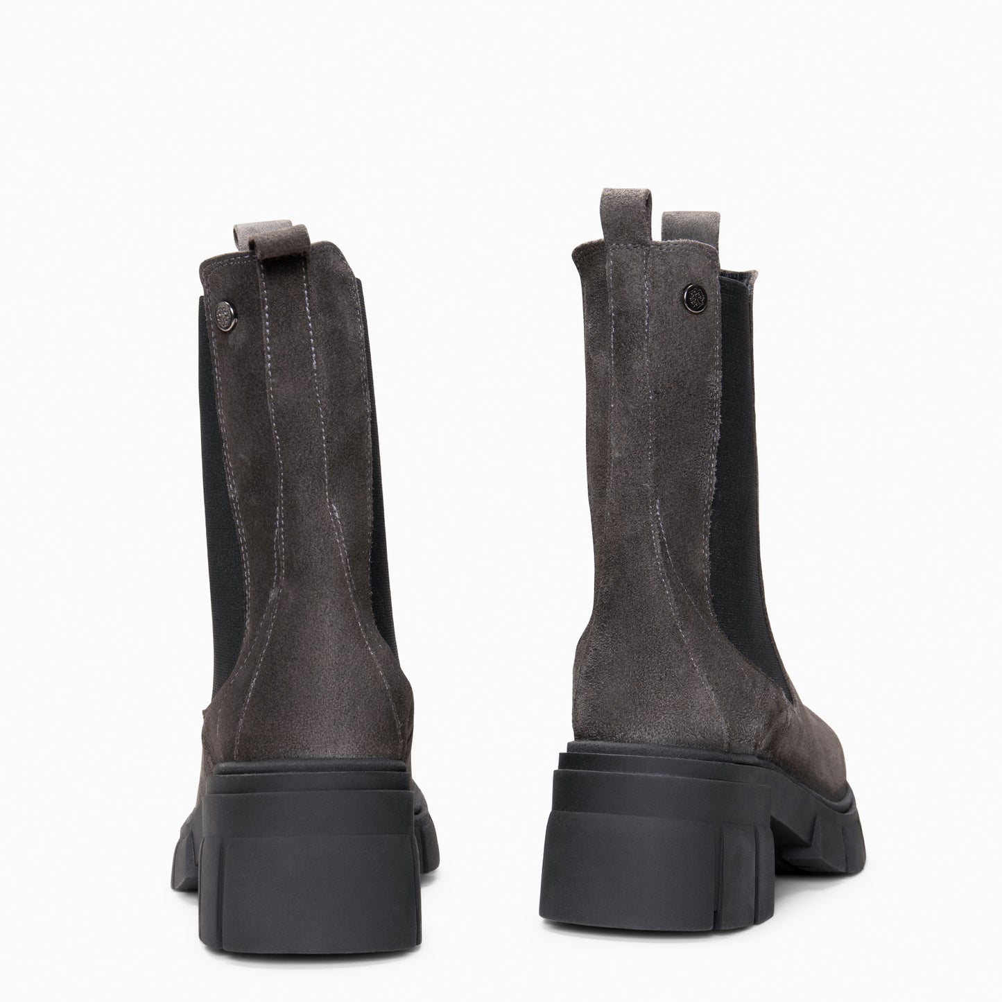 LUCIA - Botines Chelsea con plataforma GRIS