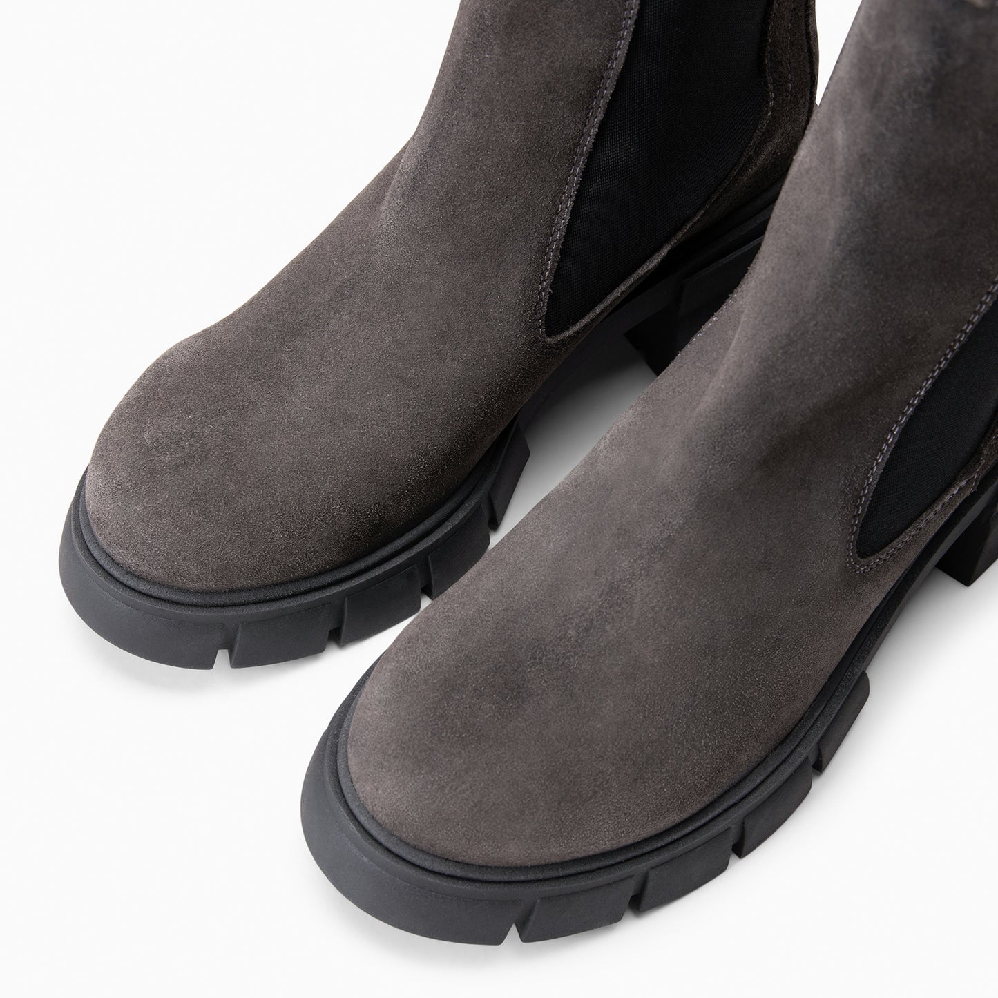 LUCIA - Botines Chelsea con plataforma GRIS