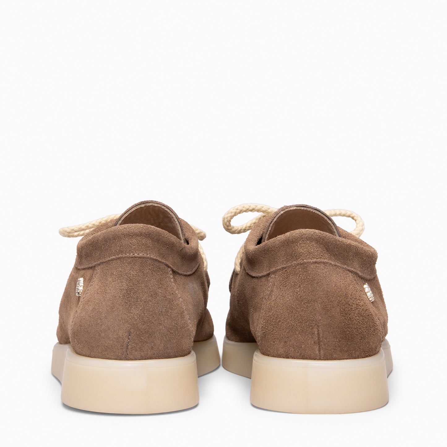 TUPI - Mocasines con cordones de serraje TAUPE