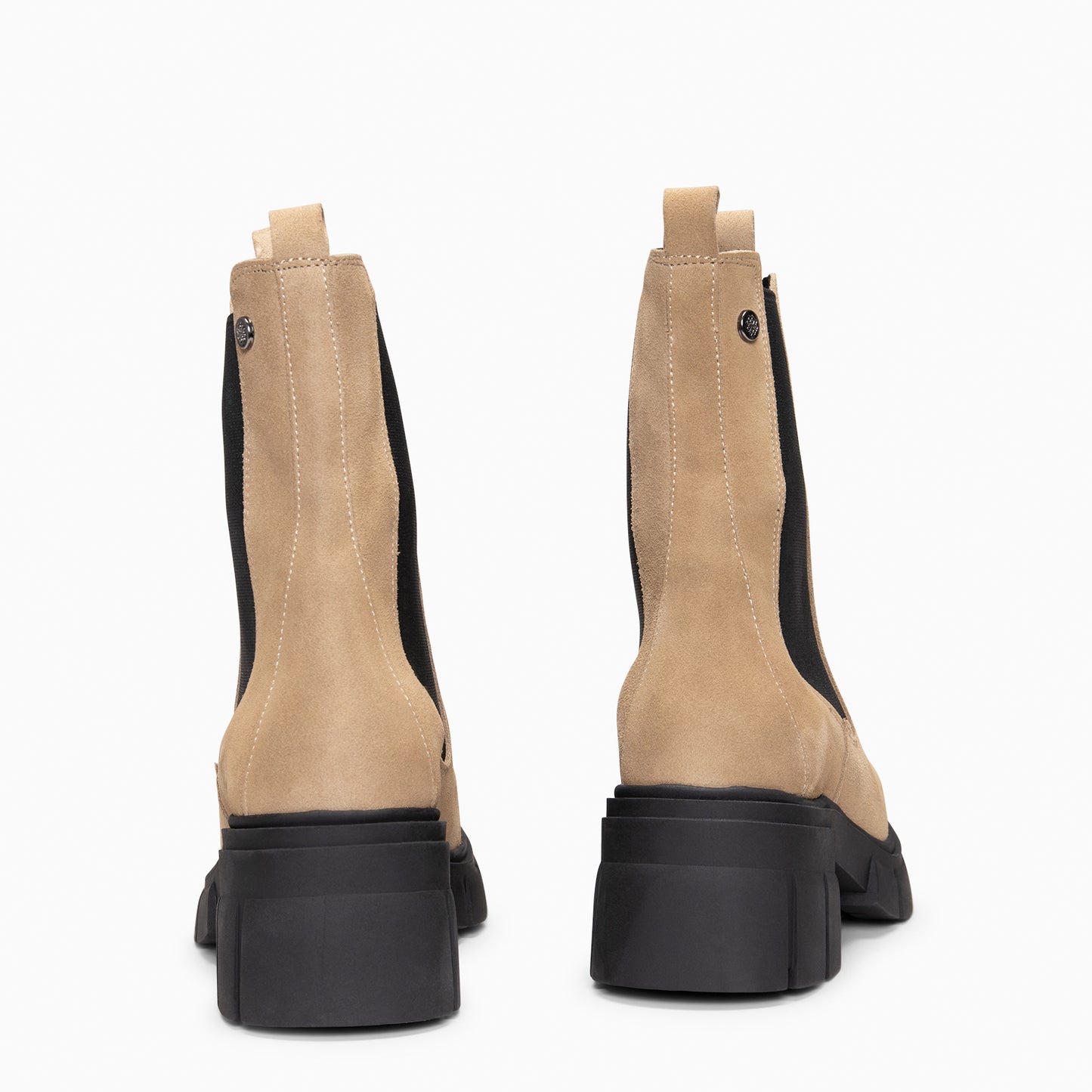 LUCIA - Botines Chelsea con plataforma BEIGE