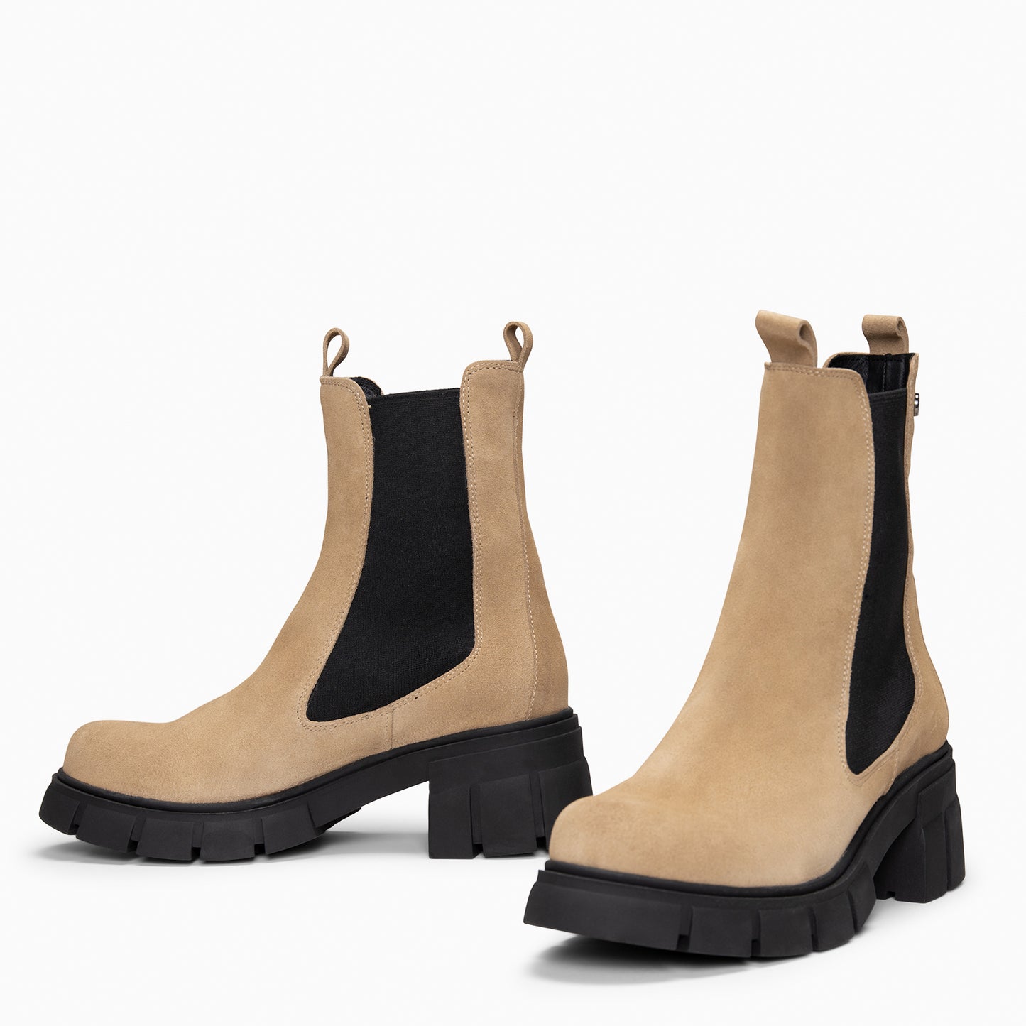 LUCIA - Botines Chelsea con plataforma BEIGE