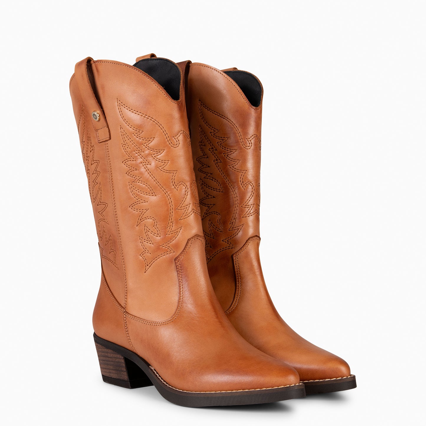 UTAH - Botas Cowboy bordado CUERO