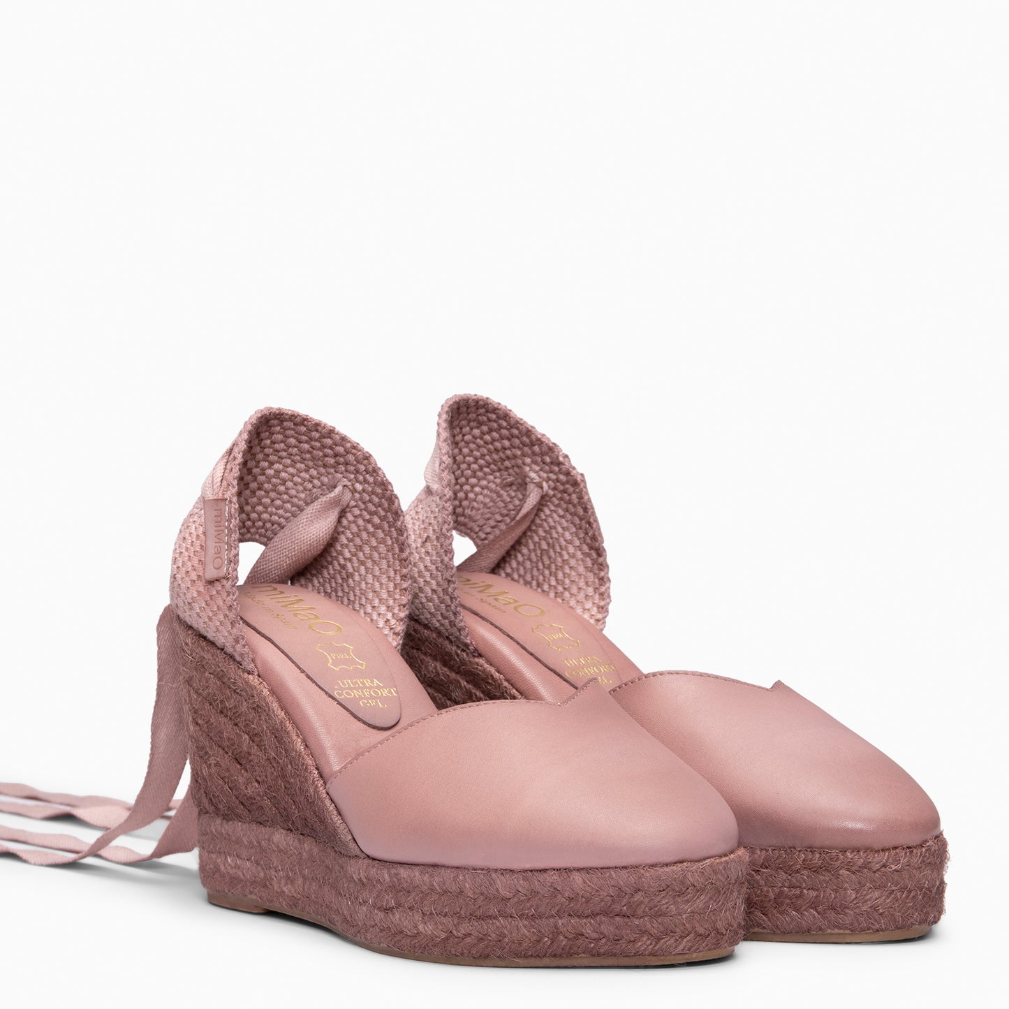 TALAIA - Cuñas de esparto con tintado natural NUDE