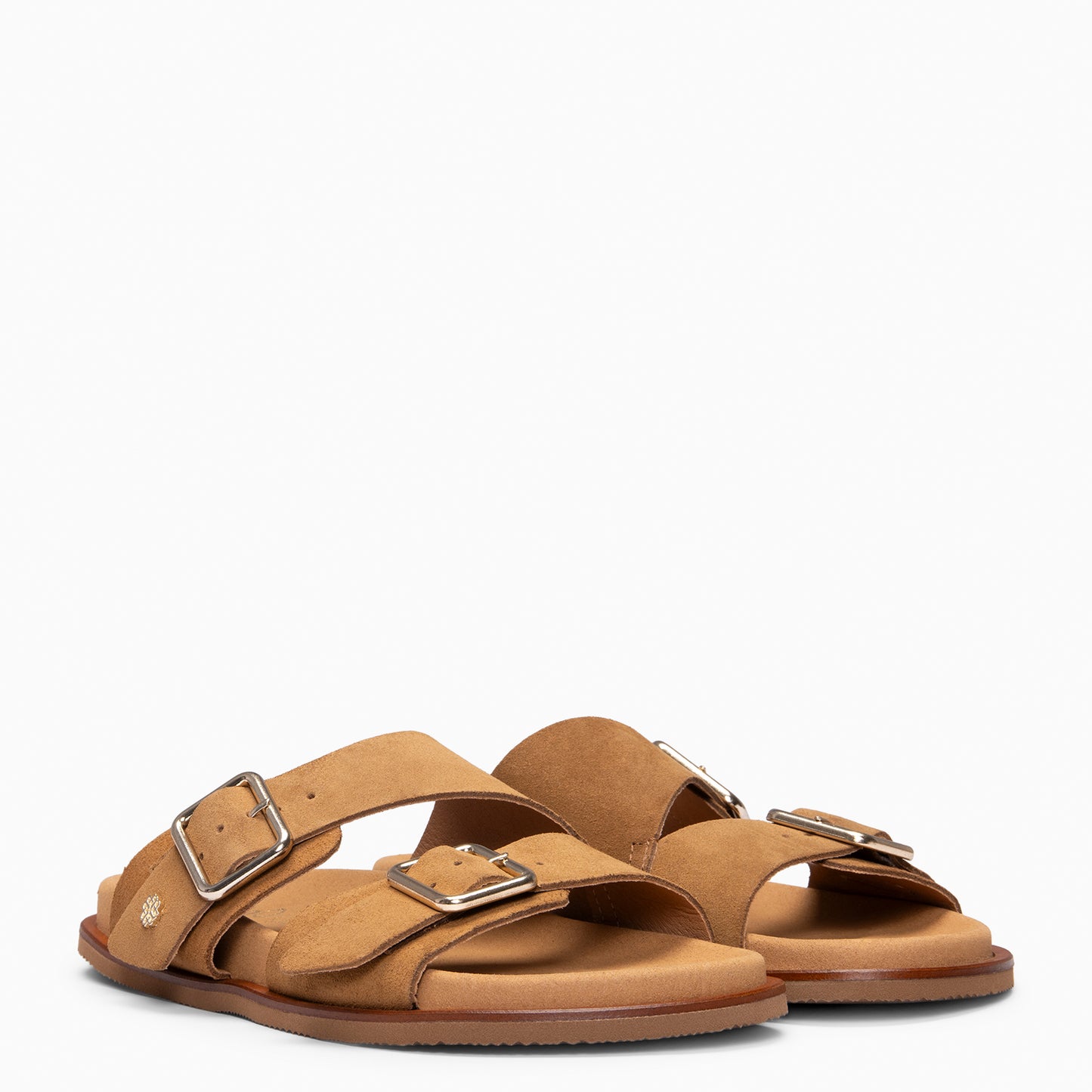 FRIDA - Sandalias tipo pala de ante CUERO