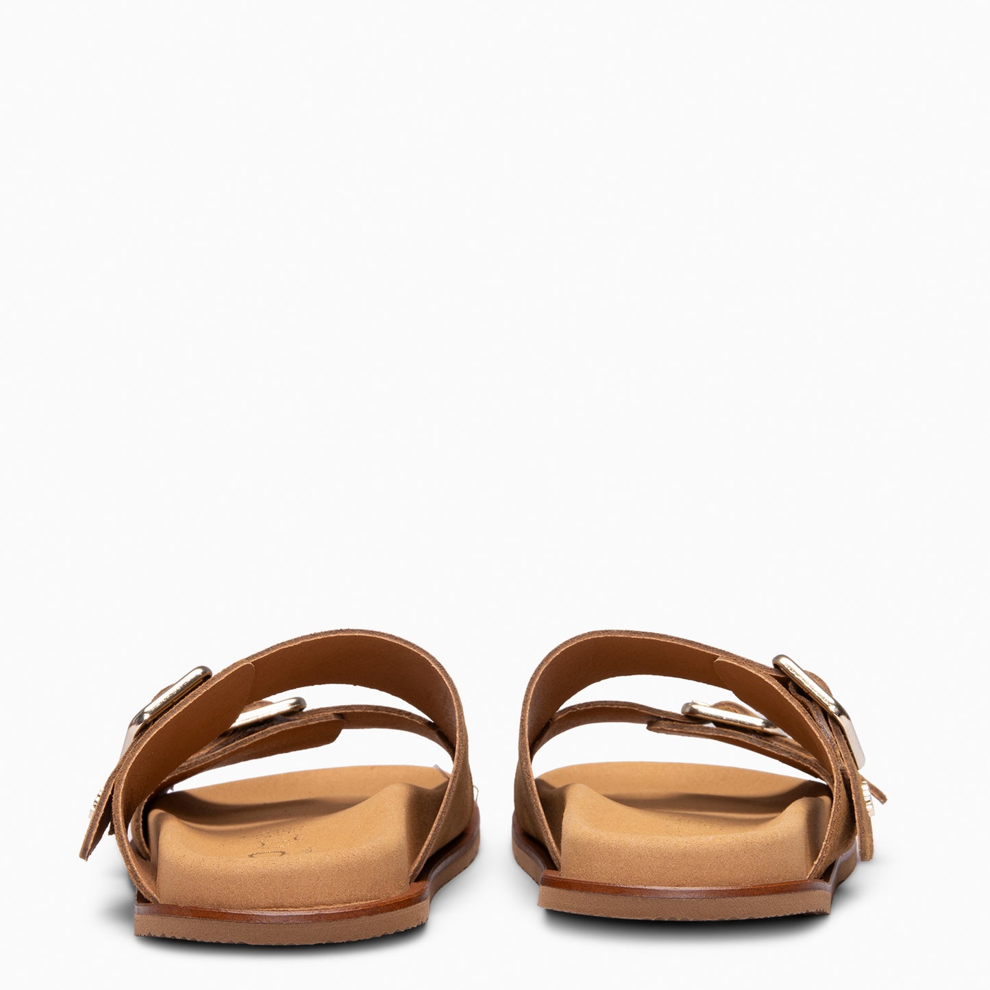 FRIDA - Sandalias tipo pala de ante CUERO