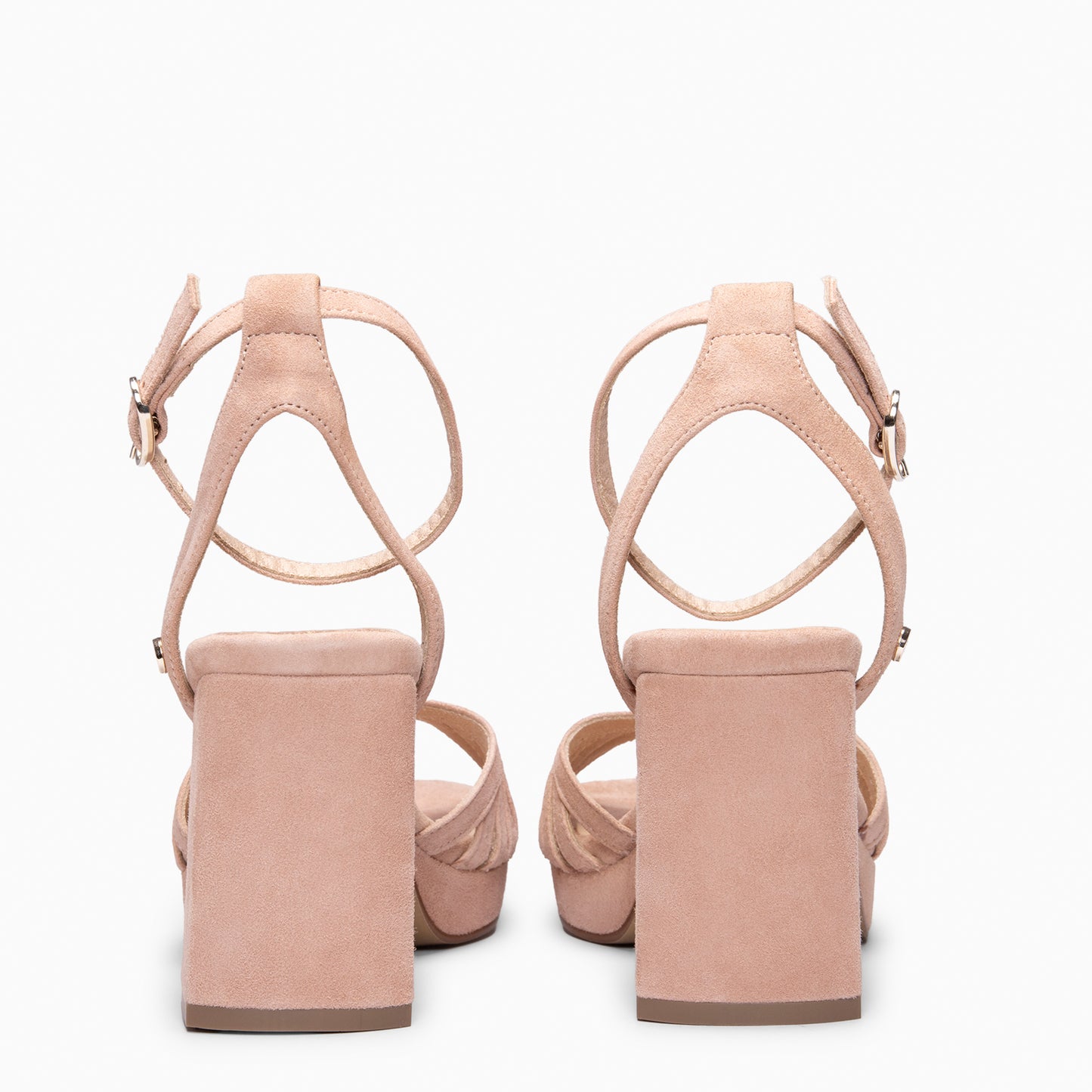 CRISTEL - SANDALIAS ELEGANTES DE TACÓN DE VESTIR ROSA