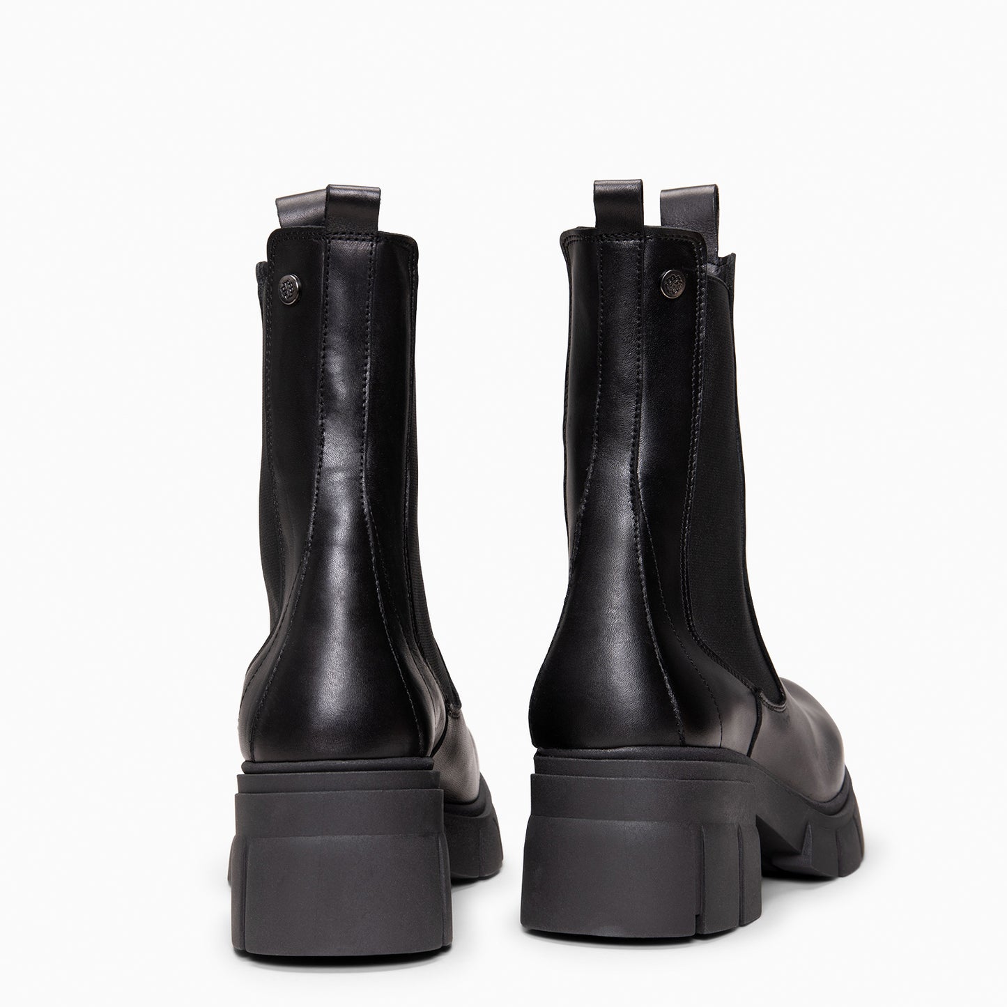 LUCIA - Botines Chelsea con plataforma NEGRO