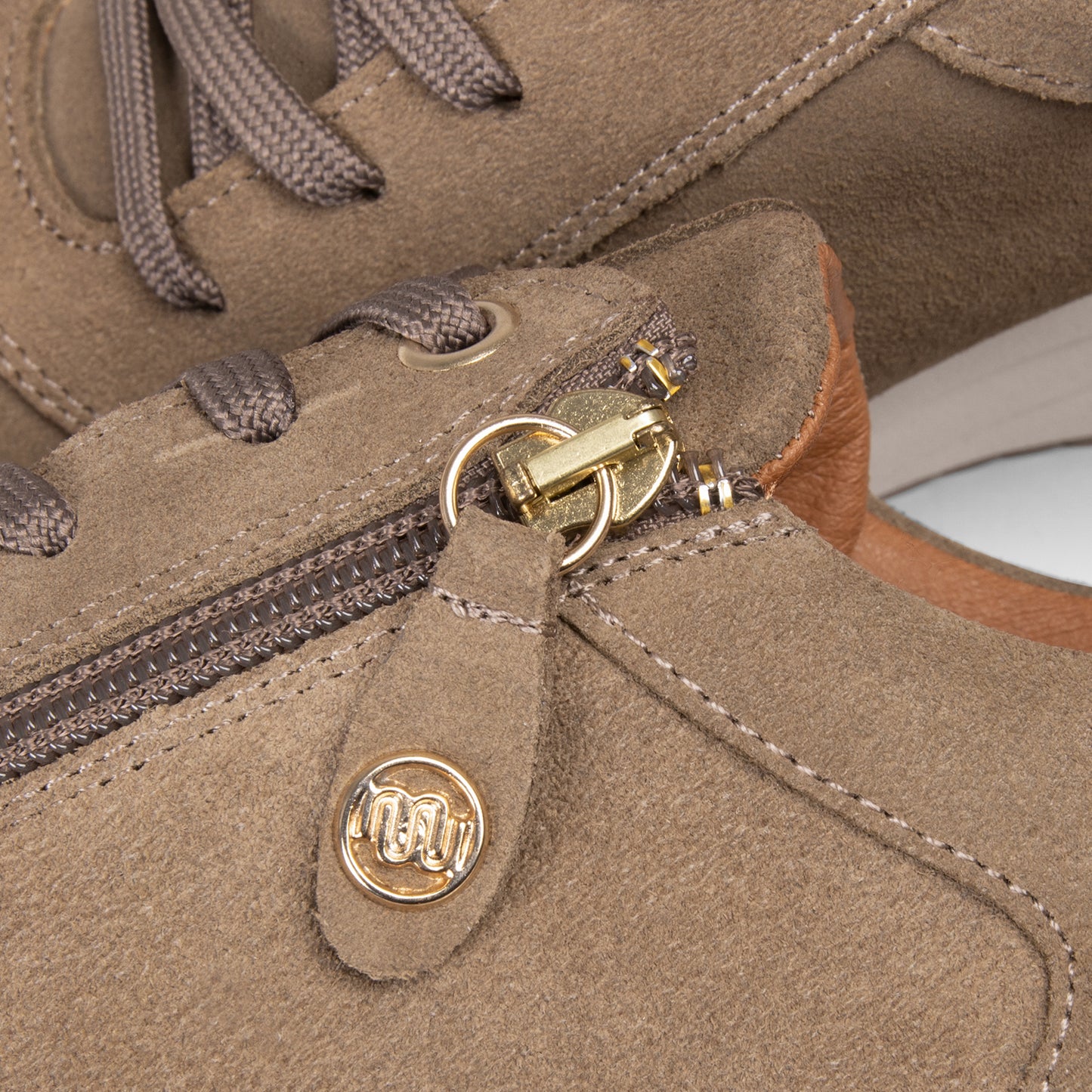 ARLES – Zapatillas deportivas con adorno cremallera TAUPE