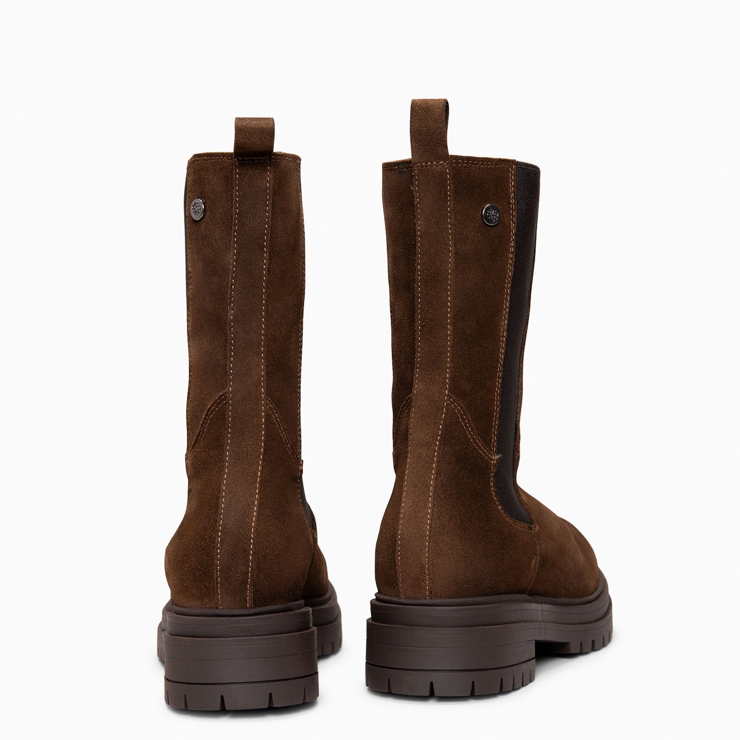 MARTE - Botines Chelsea con suela track MARRON