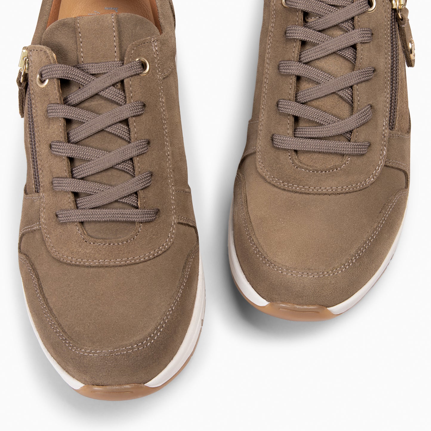 ARLES – Zapatillas deportivas con adorno cremallera TAUPE