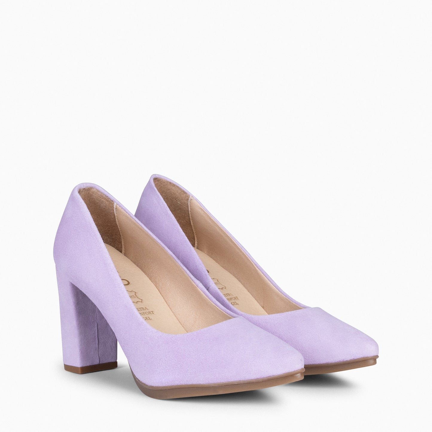 URBAN – Zapatos de tacón alto de ante LAVANDA
