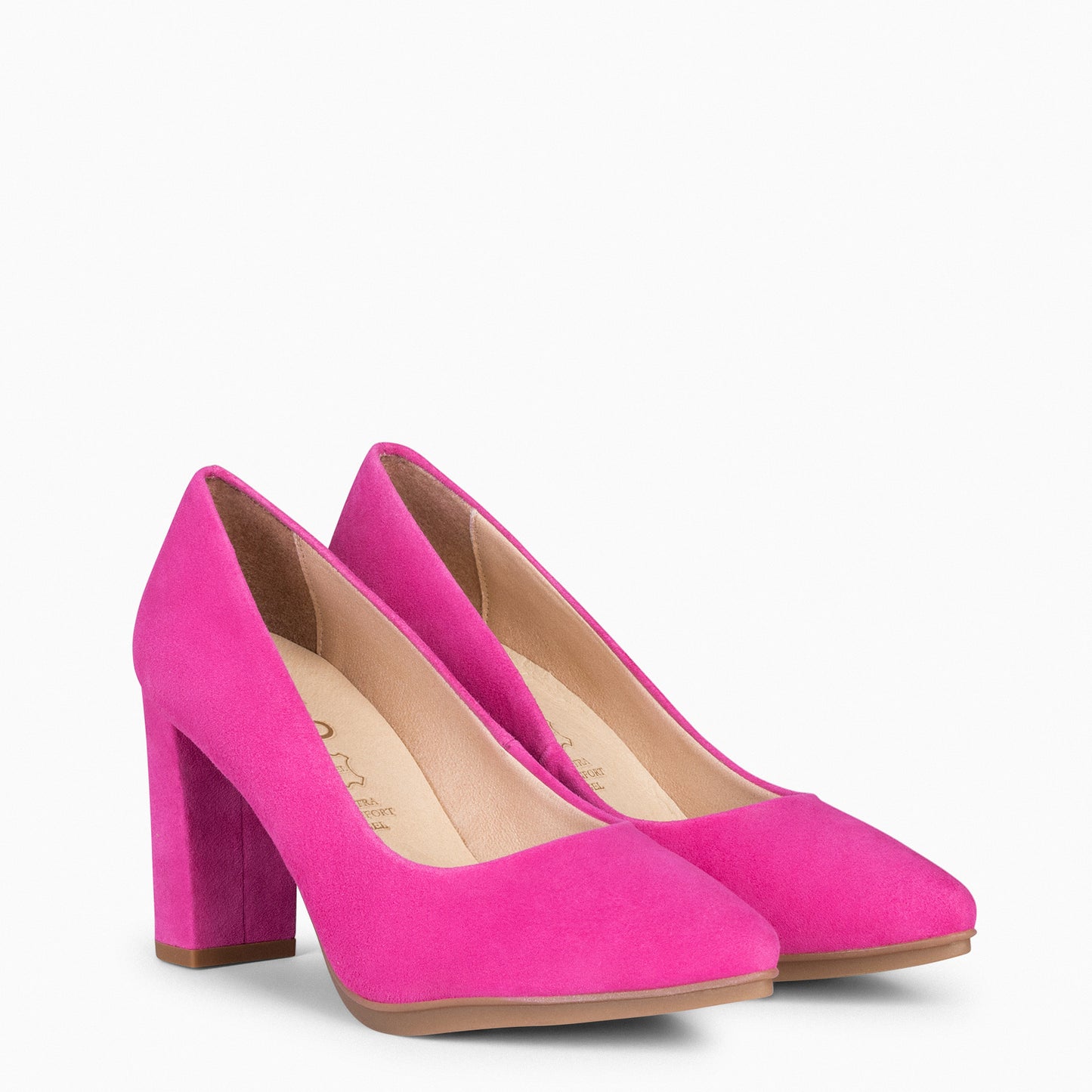 URBAN – Zapatos de tacón alto de ante FUCSIA