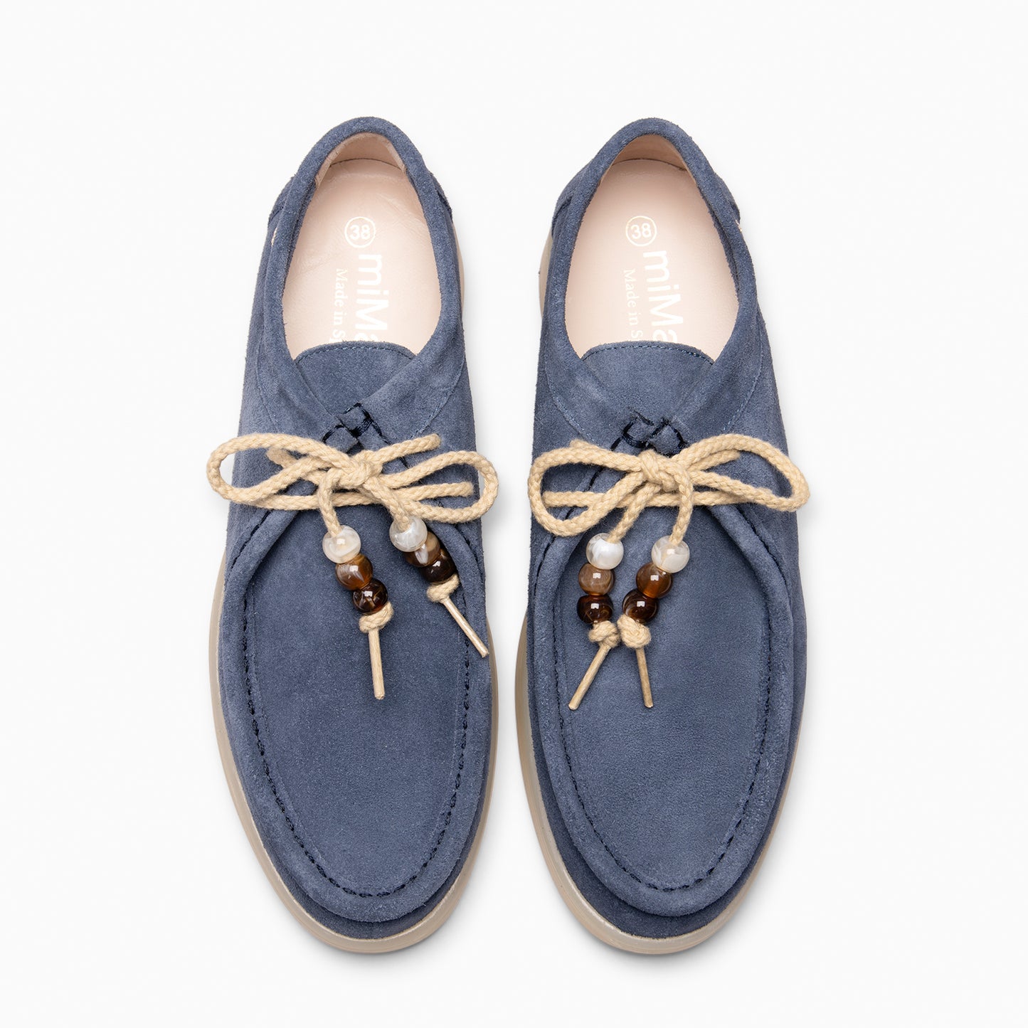 TUPI - Mocasines con cordones de serraje JEANS
