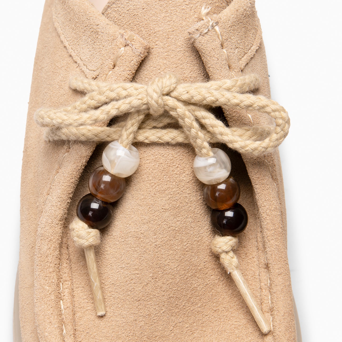 TUPI - Mocasines con cordones de serraje BEIGE