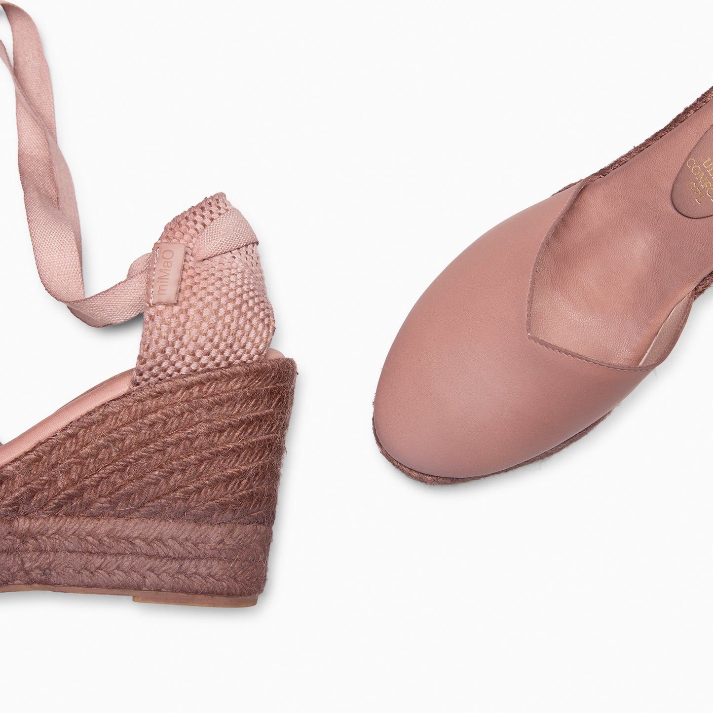 TALAIA - Cuñas de esparto con tintado natural NUDE