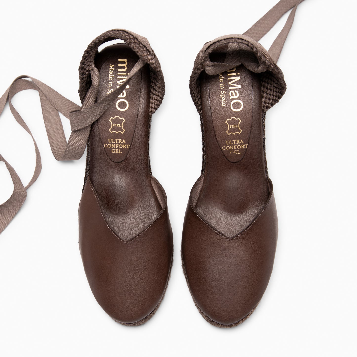 TALAIA - Cuñas de esparto con tintado natural MARRON