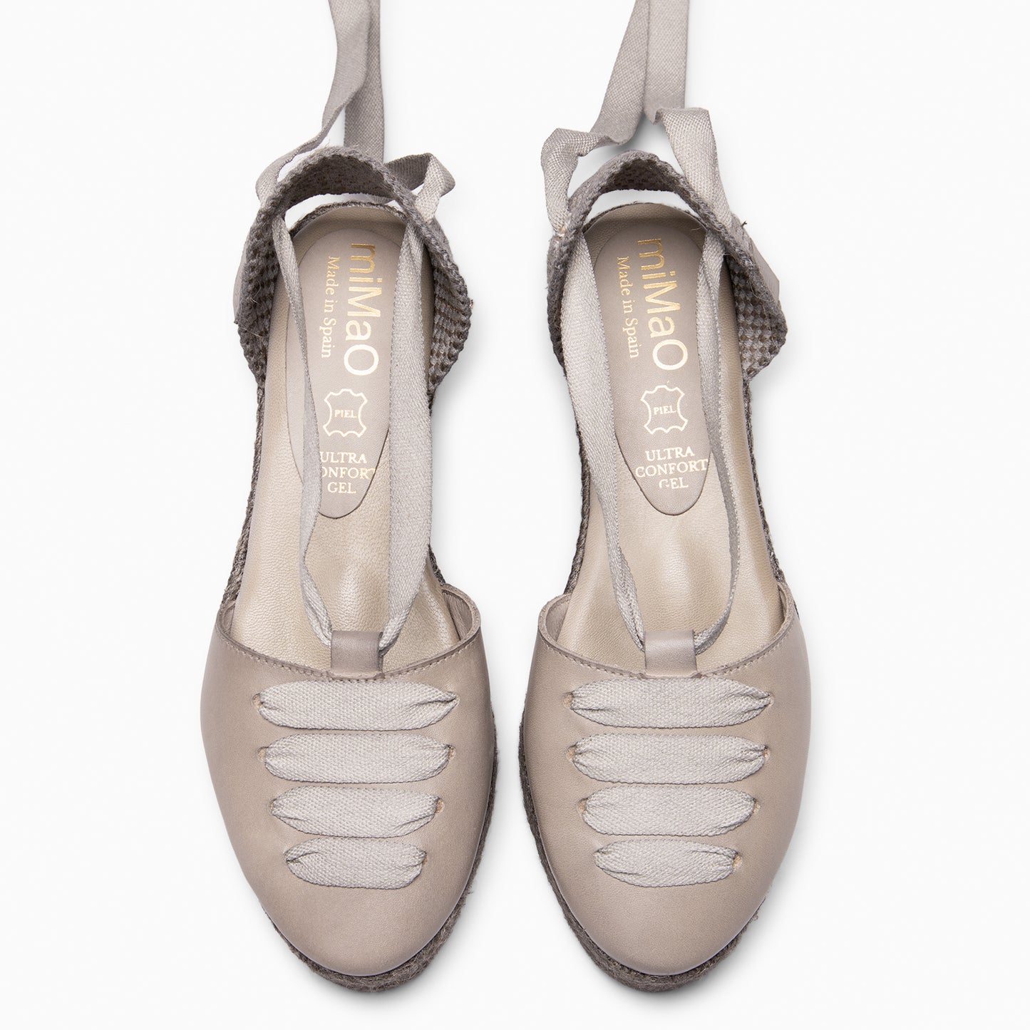 NOJA - Cuñas de esparto con tintado natural TAUPE