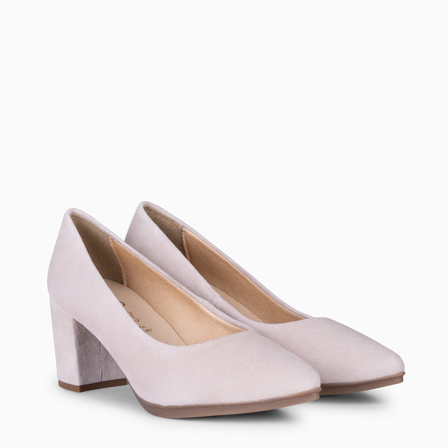 URBAN S - Chaussures à talons mi-hauts en daim NUDE