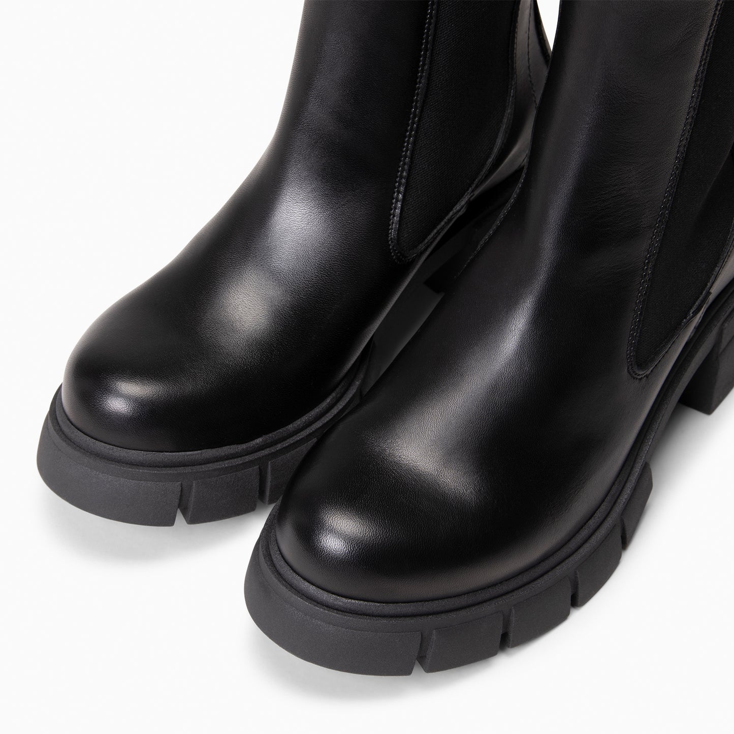 LUCIA - Botines Chelsea con plataforma NEGRO