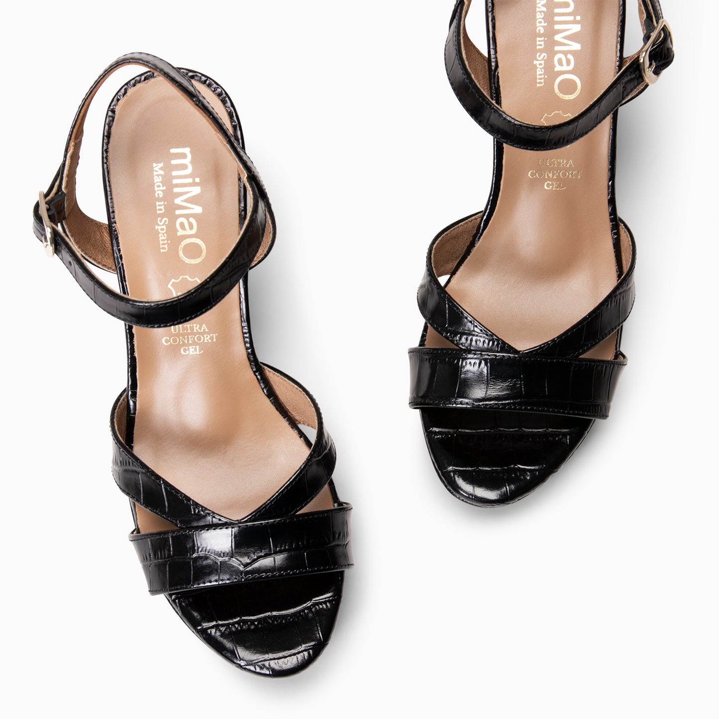 PARIS – Sandalias de fiesta con tacón alto y plataforma COCO NEGRO