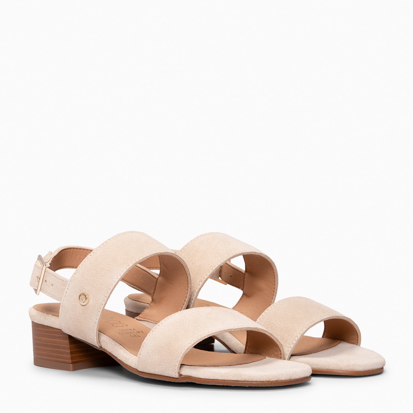 SIA - Sandalias de tacón ancho BEIGE