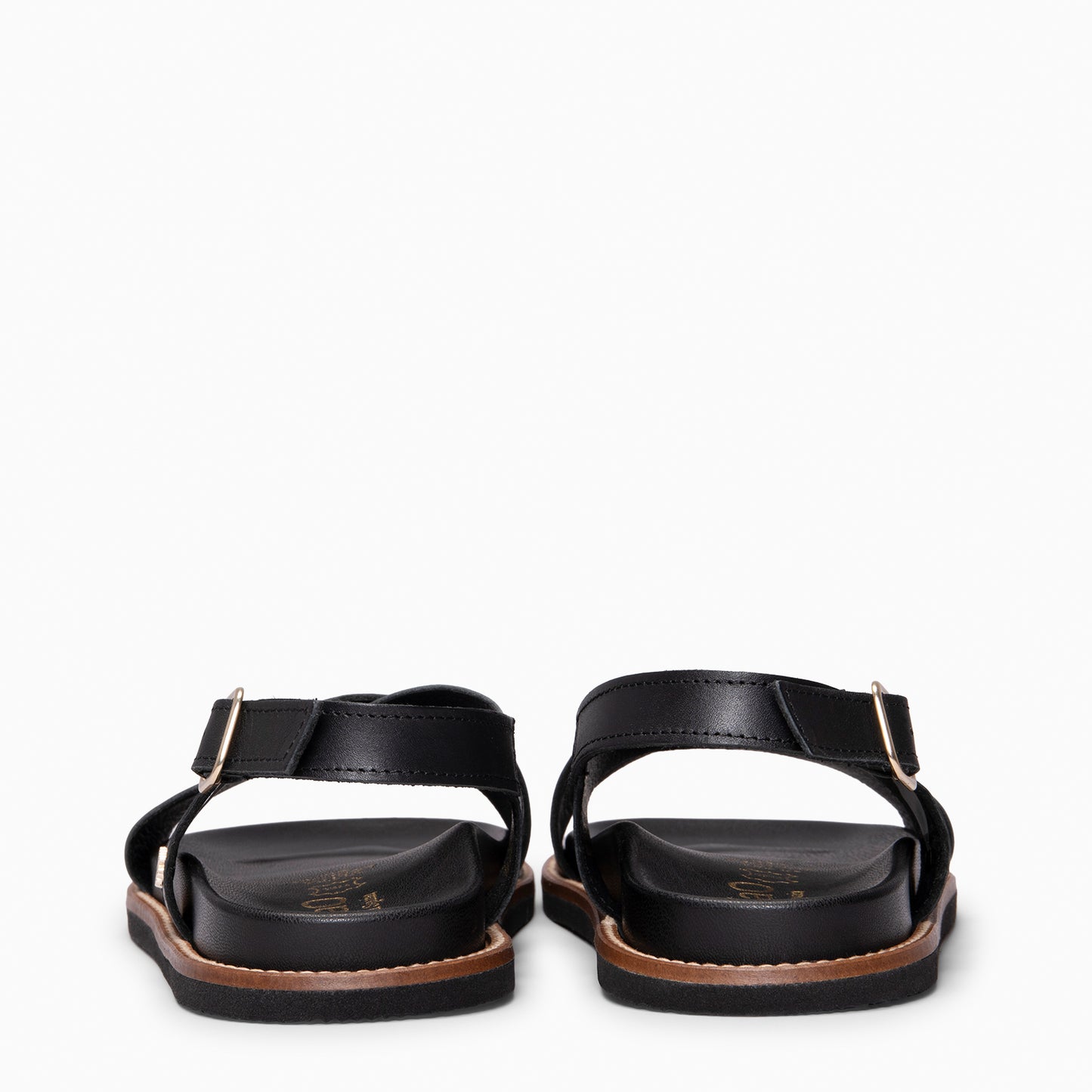 COIBA - Sandalias tipo pala de napa NEGRO