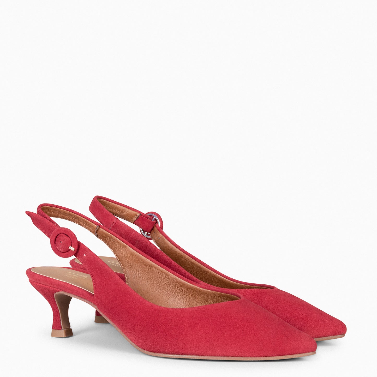 CARMEN – Zapatos de Tacón acampanado ROJO