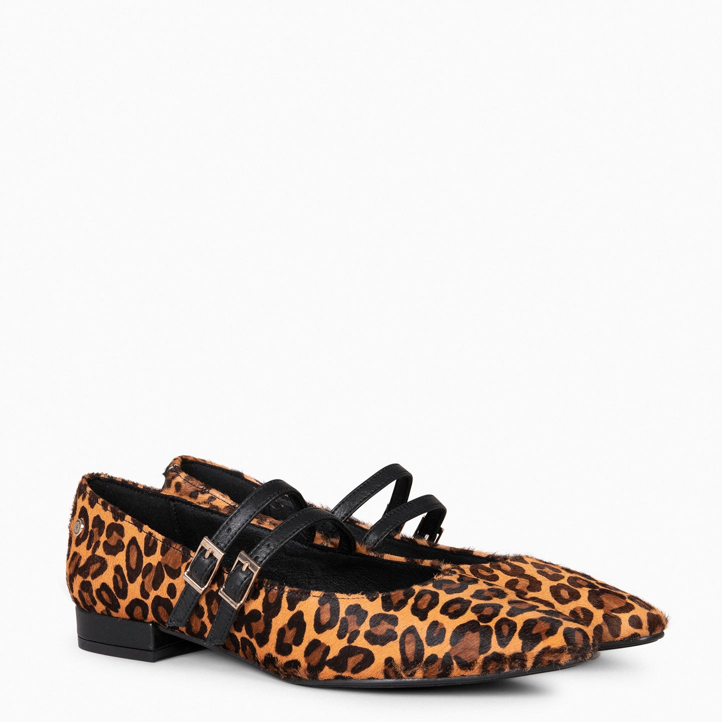 NALA - Mary Janes com salto baixo LEOPARD