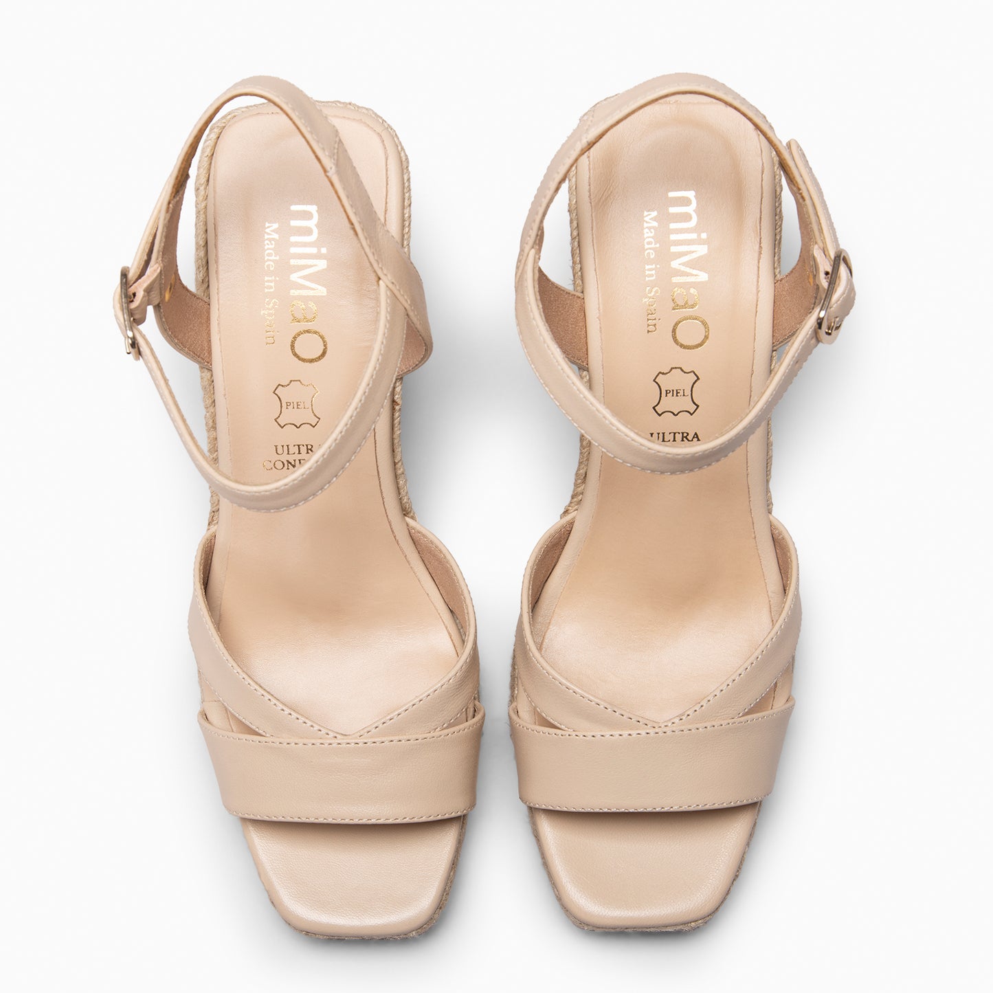 MANILVA - Cuñas altas de esparto BEIGE