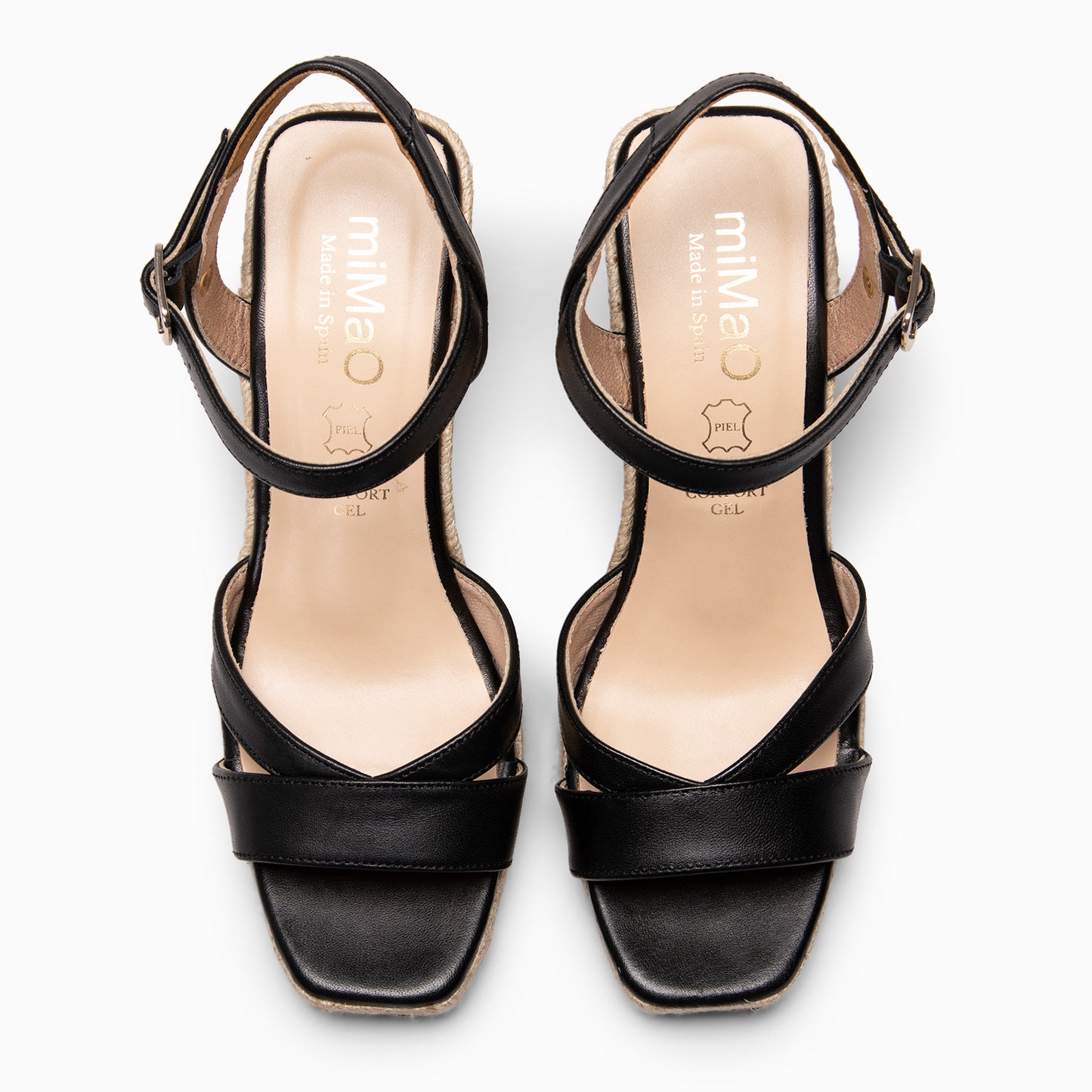 MANILVA - Cuñas altas de esparto NEGRO