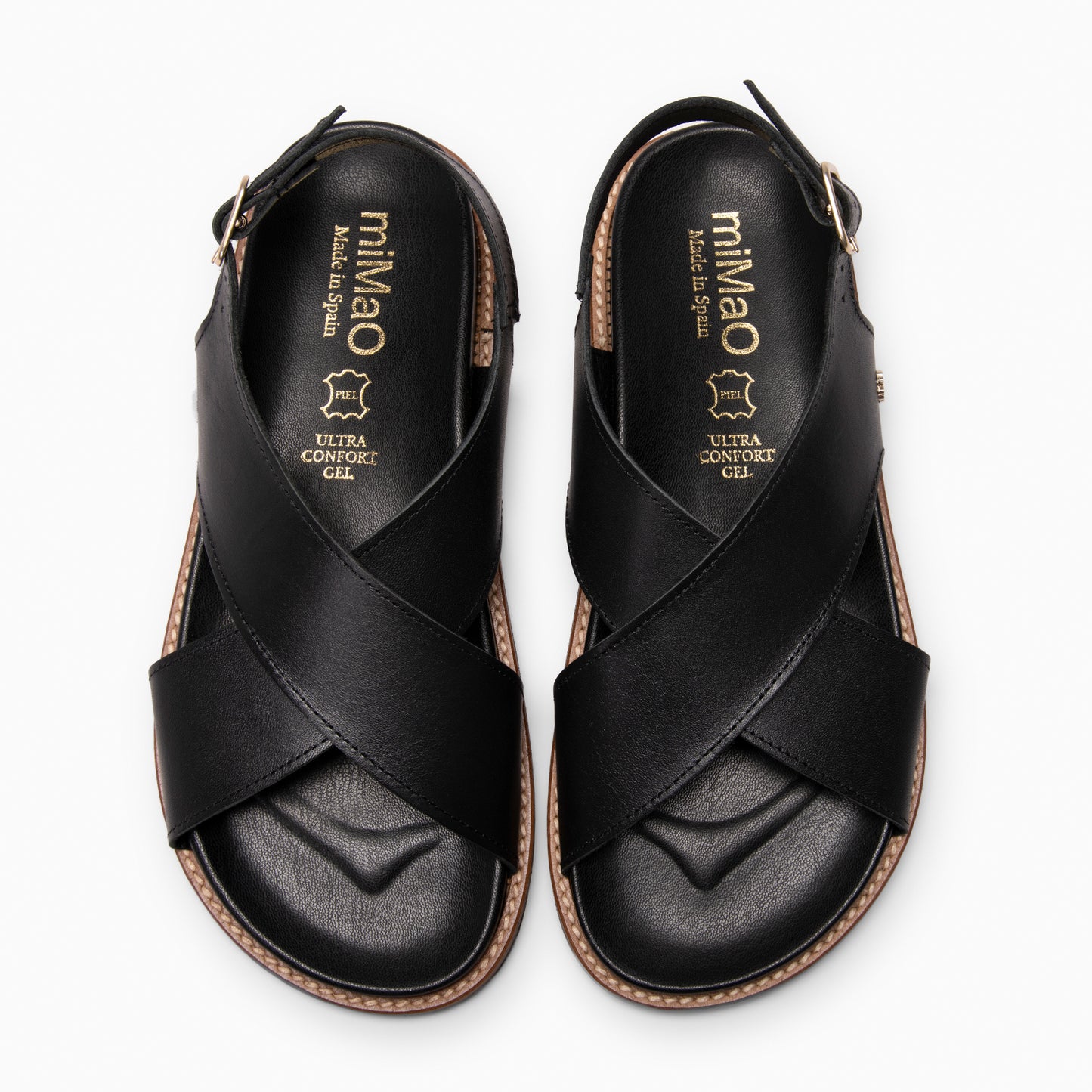 COIBA - Sandalias tipo pala de napa NEGRO