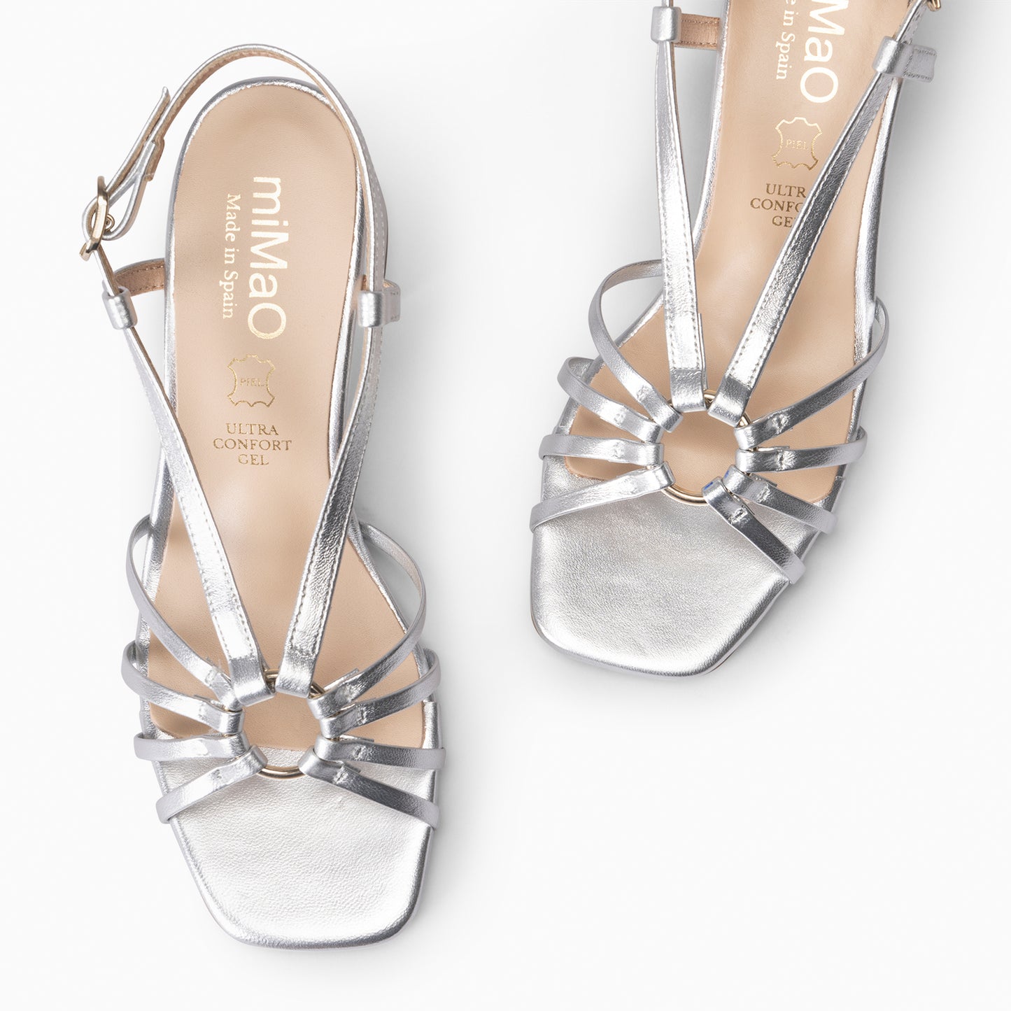 SOLEIL - Sandalias de tacón PLATA