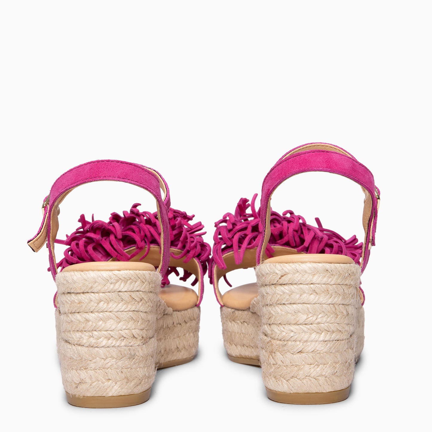 CELESTE - Cuñas de esparto de serraje  FUCSIA
