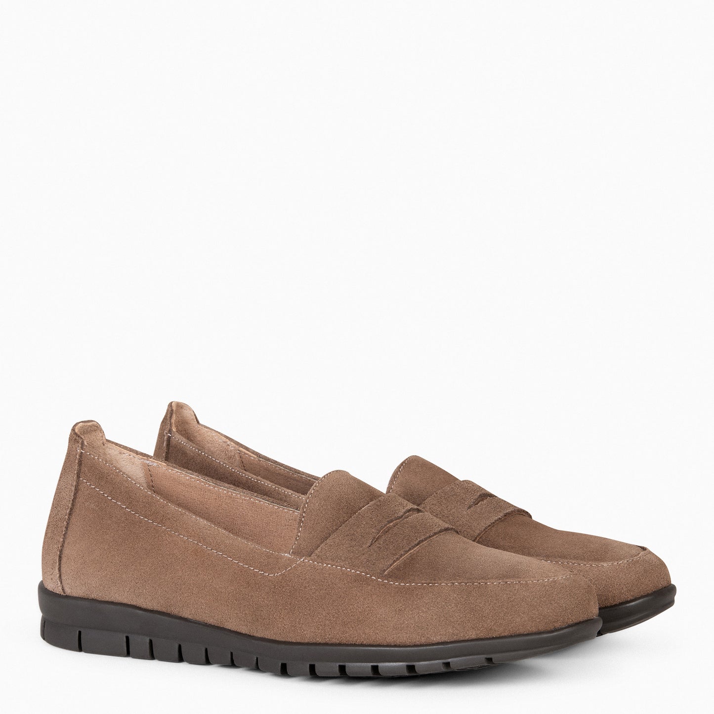 360 – Mocasines con antifaz y cuña interna TAUPE