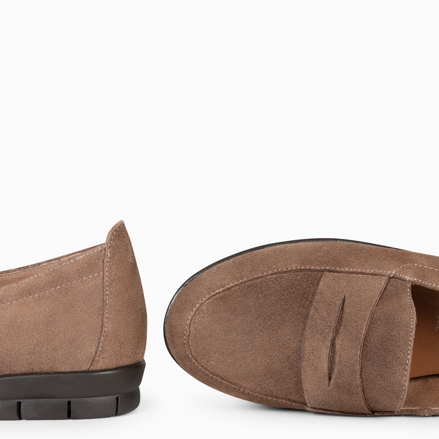360 – Mocasines con antifaz y cuña interna TAUPE