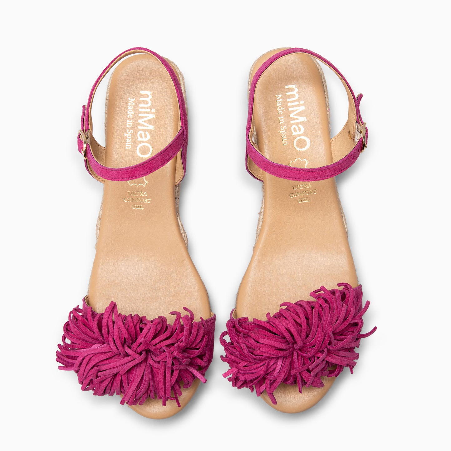 CELESTE - Cuñas de esparto de serraje  FUCSIA