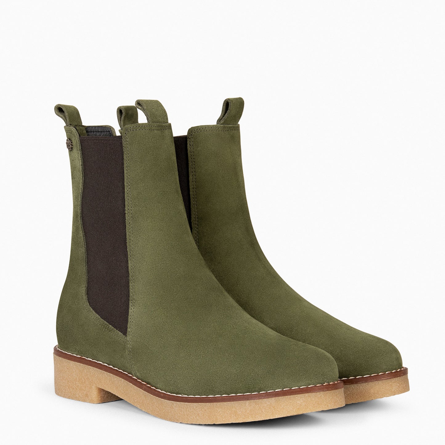 PORTLAND – Bottines Chelsea en cuir KHAQUI