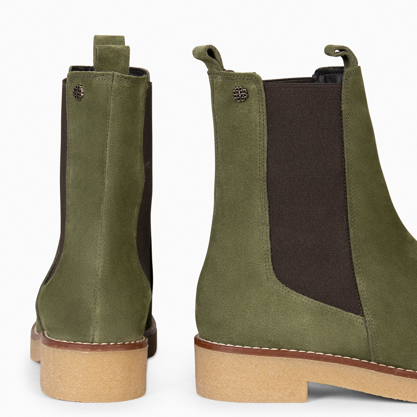 PORTLAND – Bottines Chelsea en cuir KHAQUI