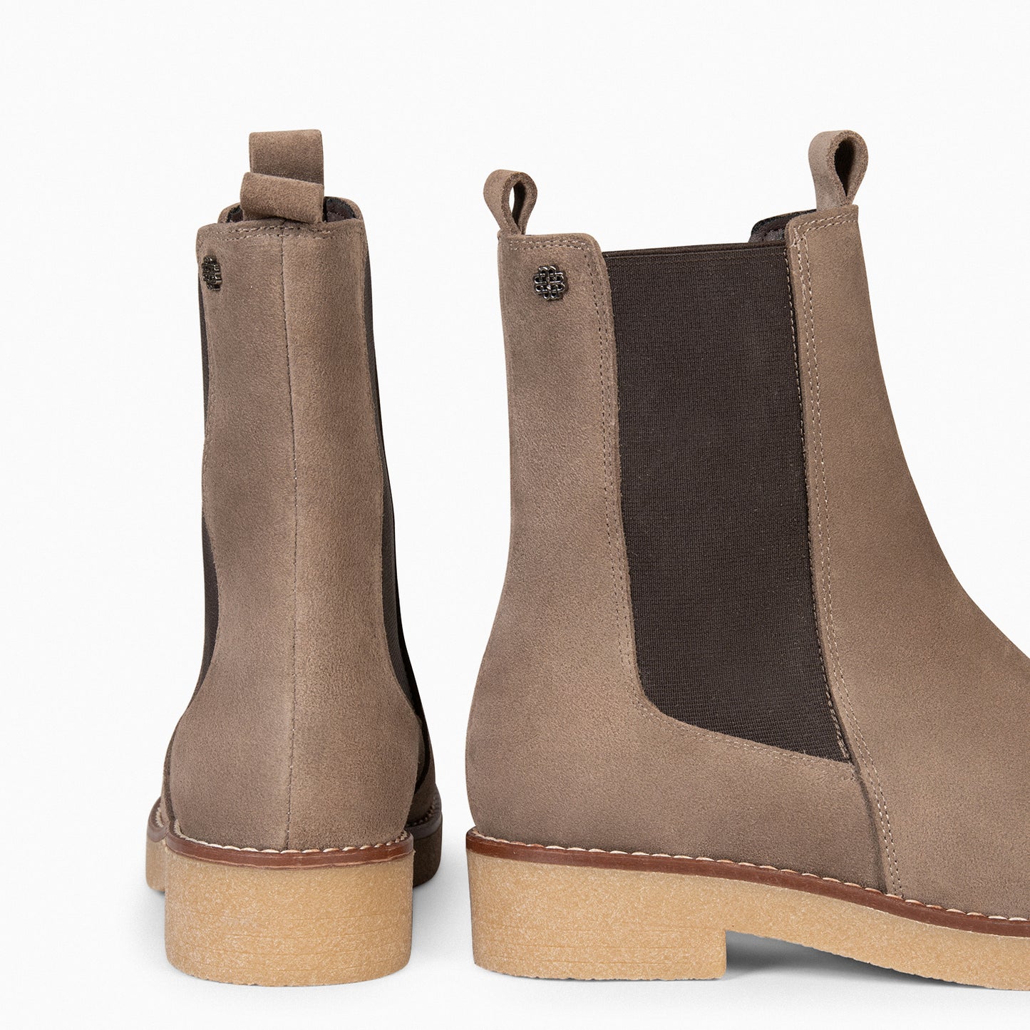 PORTLAND – Bottines Chelsea en cuir TAUPE