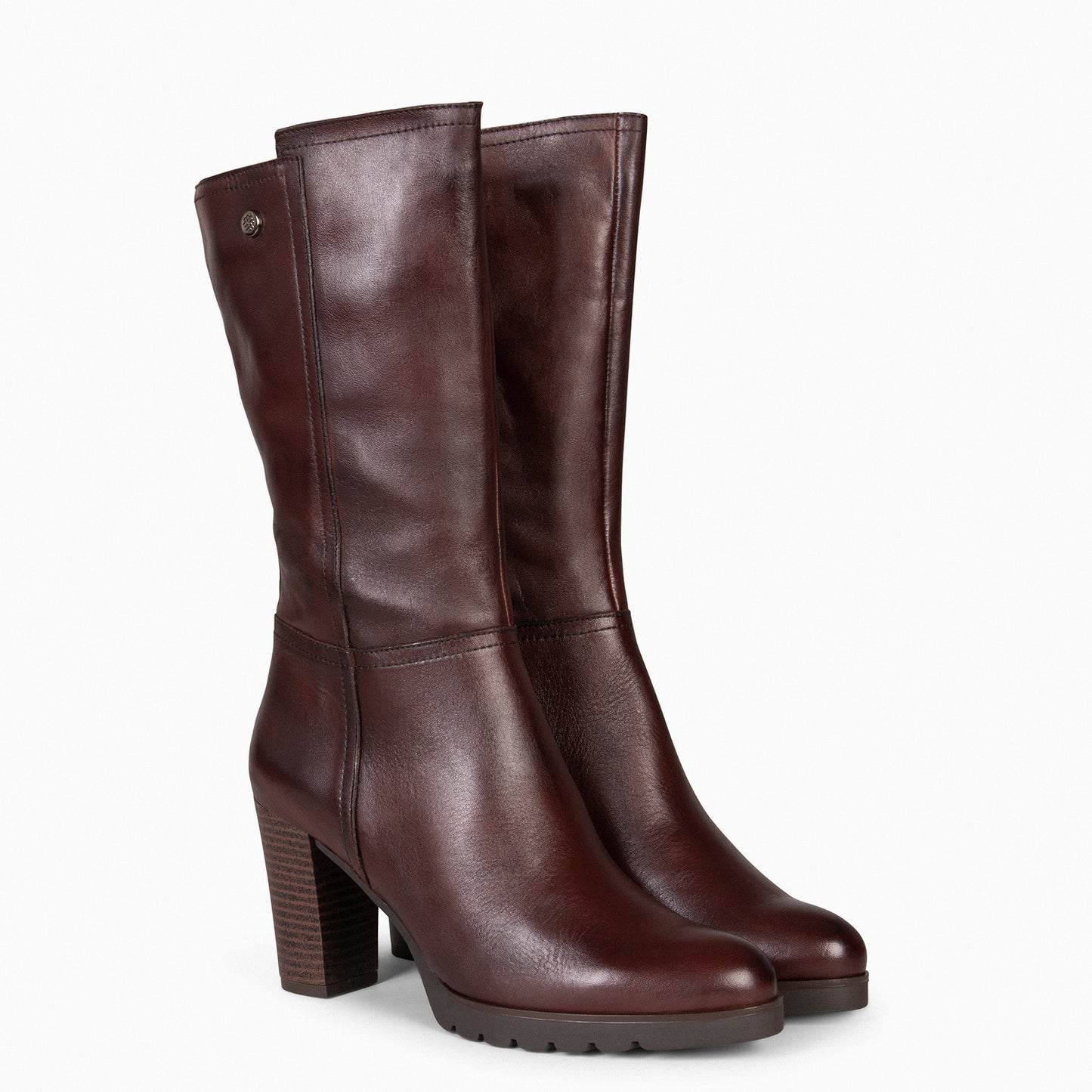 ARIANA – Botas de tacón y plataforma  MARRON
