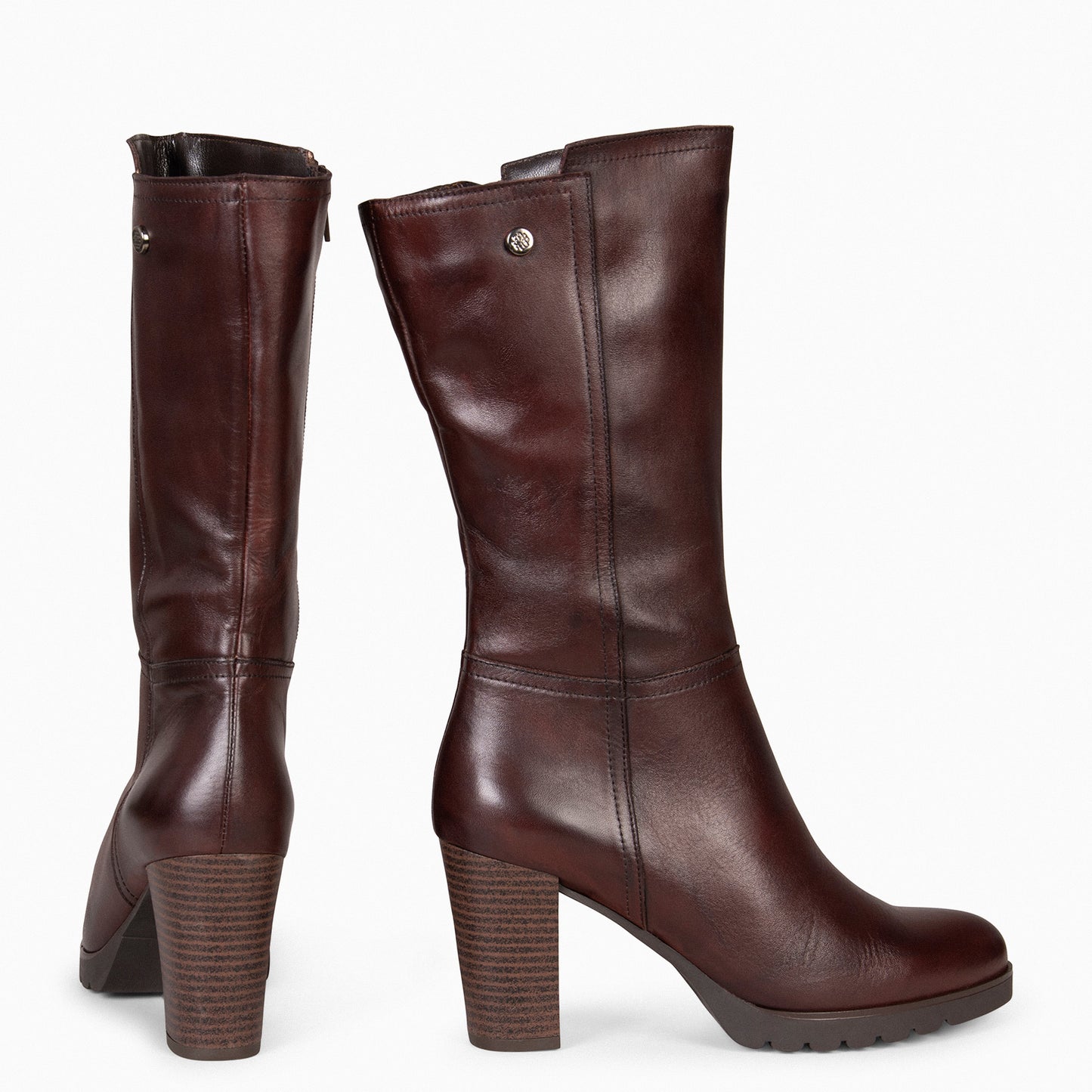 ARIANA – Botas de tacón y plataforma  MARRON