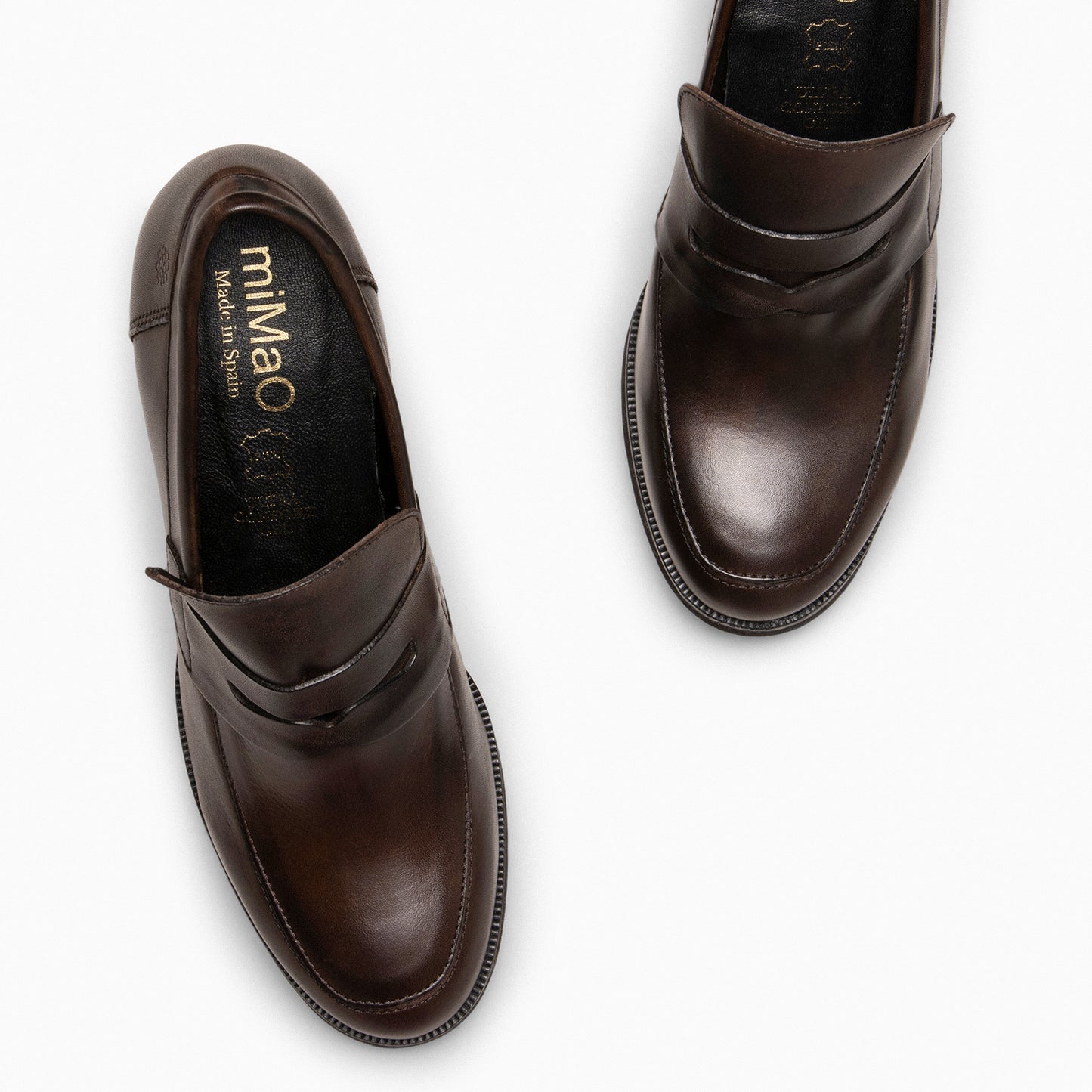 TREND – Mocasín con tacón y plataforma MARRON