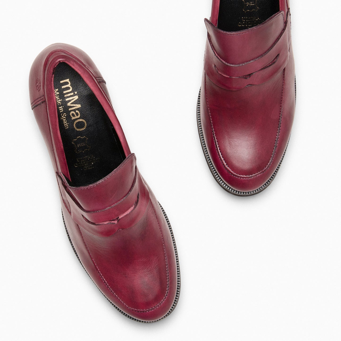 TREND – Mocasín con tacón y plataforma  BURDEOS