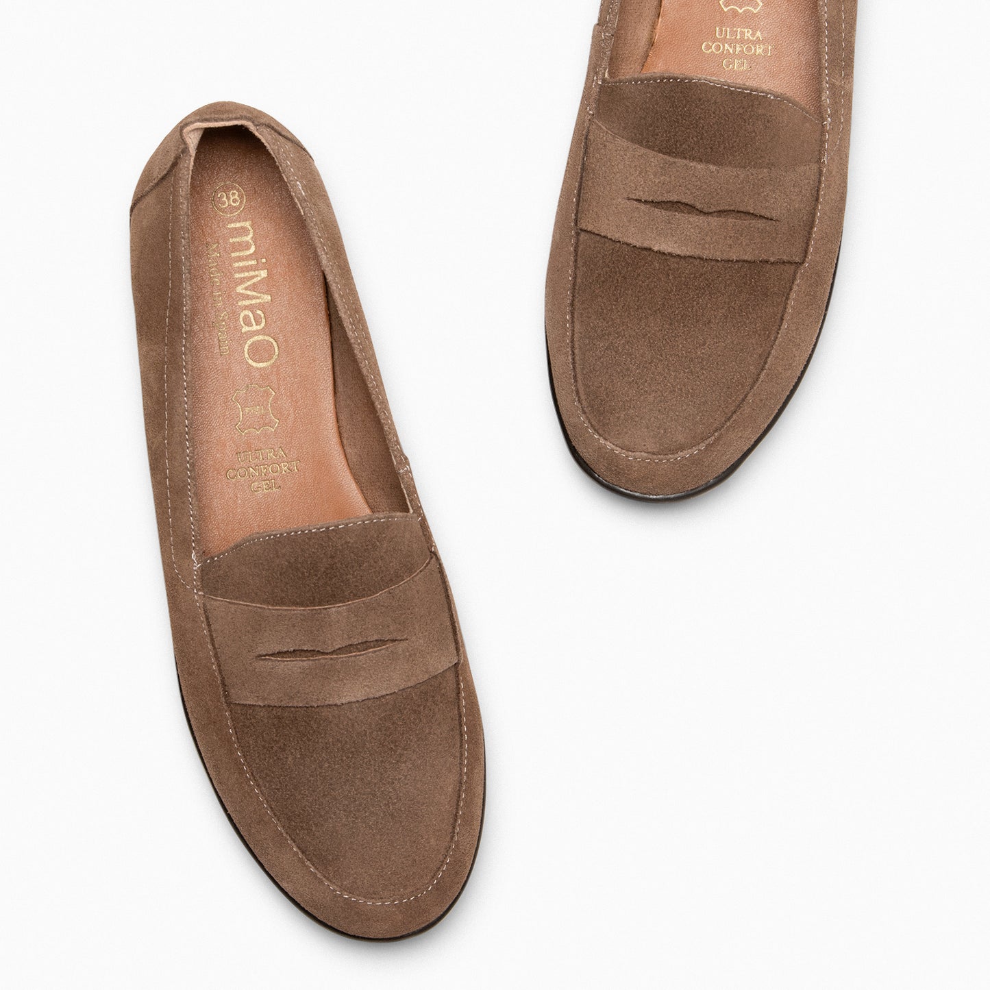 360 – Mocasines con antifaz y cuña interna TAUPE