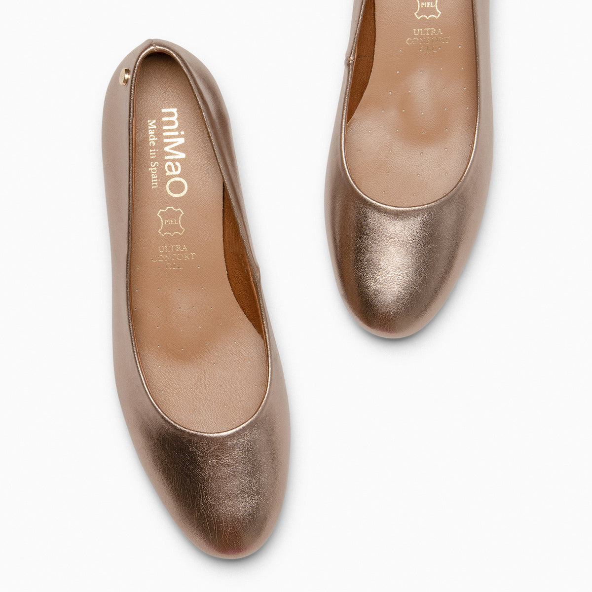 URBAN REDONDO SPLASH – Zapato de tacón bajo ORO